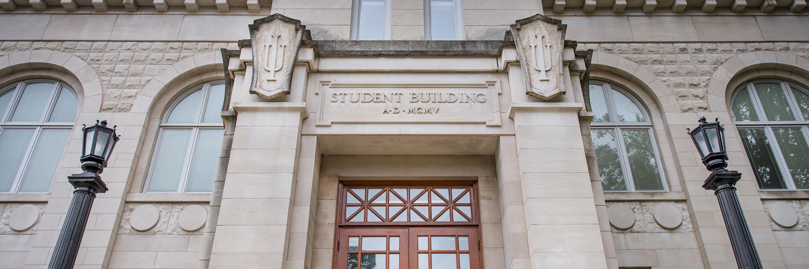 Main entrance to the IU Student Building